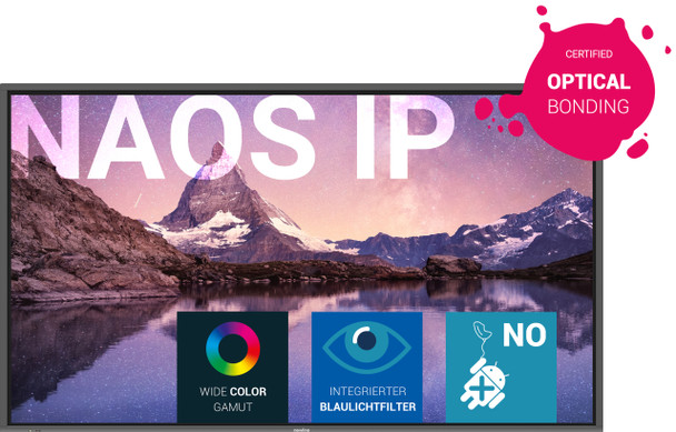 Newline Naos IP 65" interactive whiteboard 165.1 cm (65") 3840 x 2160 pixels Touchscreen Black TT-6519IP 8500083440776