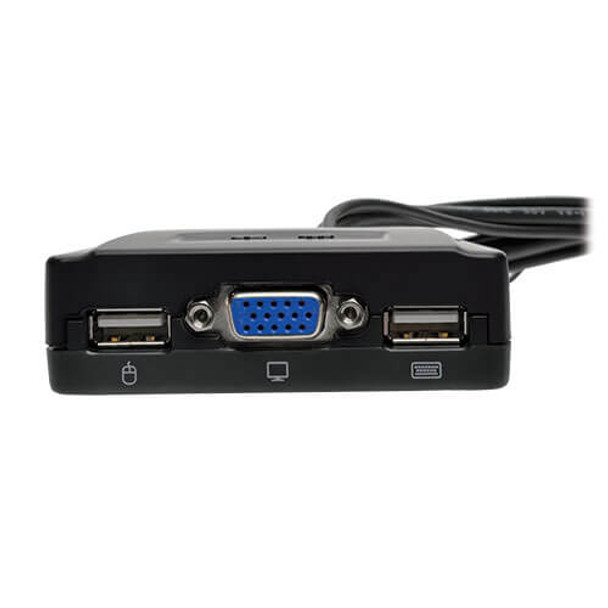 Tripp Lite 2-Port USB/VGA Cable KVM Switch with Cables and USB Peripheral Sharing 41958