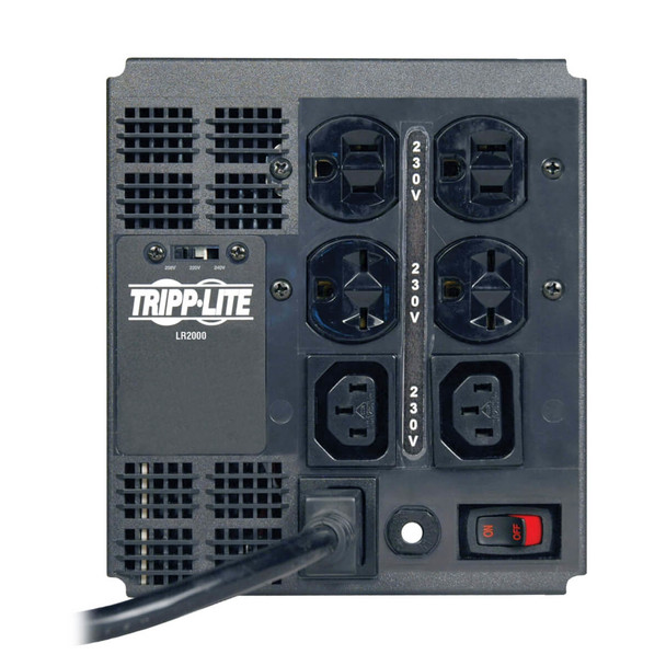 Tripp Lite LR2000 2000W 230V Power Conditioner with Automatic Voltage Regulation (AVR), AC Surge Protection, 6 Outlets, UNIPLUGINT Adapter LR2000 037332040282