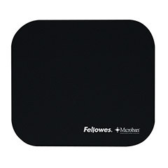 Fellowes Microban Mouse Pad Black 5933901 043859474363