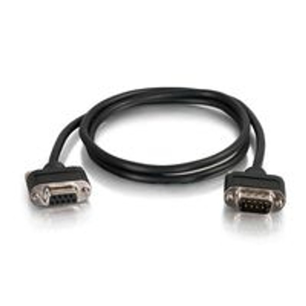 C2G 12ft CMG-Rated DB9 Low Profile Null Modem M-F serial cable Black 3.66 m 52187 757120521877