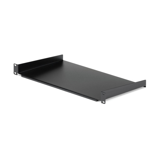 StarTech.com 1U Fixed Server Rack Mount Shelf - 10in Deep Steel Universal Cantilever Tray for 19" AV/ Network Equipment Rack - Heavy Duty Steel - Weight Capacity 44lbs/20kg, Black 42656