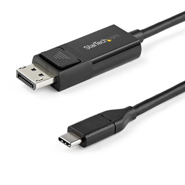 StarTech.com 6ft (2m) USB C to DisplayPort 1.2 Cable 4K 60Hz - Bidirectional DP to USB-C or USB-C to DP Reversible Video Adapter Cable - HBR2/HDR - USB Type C/TB3 Monitor Cable 42756