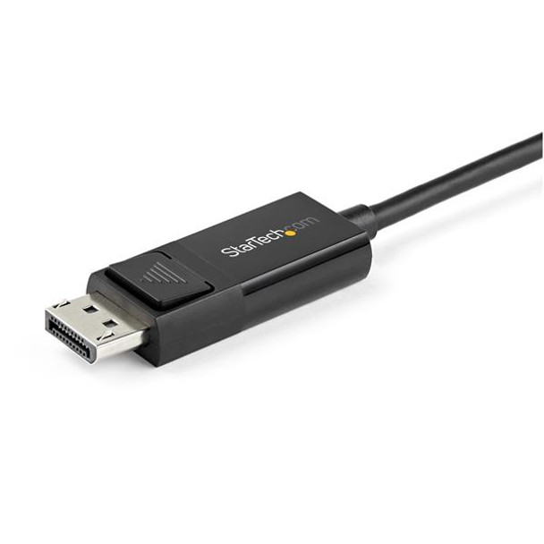 StarTech.com 6ft (2m) USB C to DisplayPort 1.2 Cable 4K 60Hz - Bidirectional DP to USB-C or USB-C to DP Reversible Video Adapter Cable - HBR2/HDR - USB Type C/TB3 Monitor Cable 42756