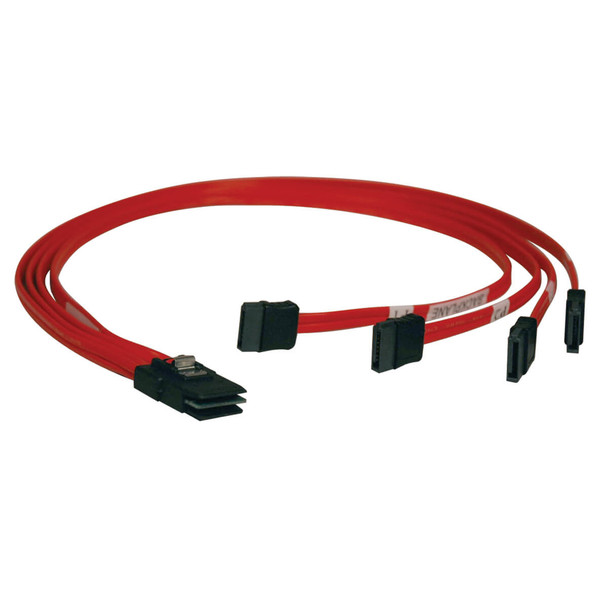 Tripp Lite S508-18N Internal SAS Cable, 4-Lane mini-SAS (SFF-8087) to 4xSatA 7pin, 18-in. (0.5M) S508-18N 037332143358