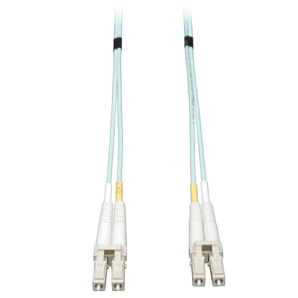 Tripp Lite N820-01M 10Gb Duplex Multimode 50/125 OM3 LSZH Fiber Patch Cable (LC/LC) - Aqua, 1M (3 ft.) N820-01M 037332134677