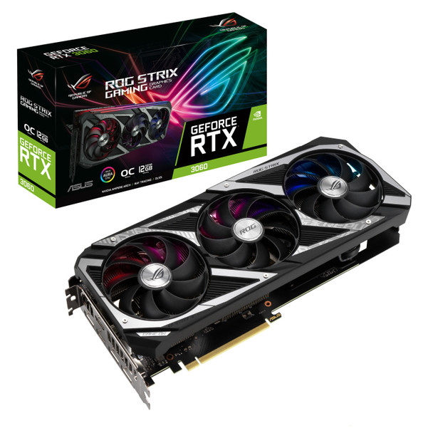 ASUS ROG -STRIX-RTX3060-O12G-GAMING NVIDIA GeForce RTX 3060 12 GB GDDR6 ROG-STRIX-RTX3060-O12G-GAMING 195553058971