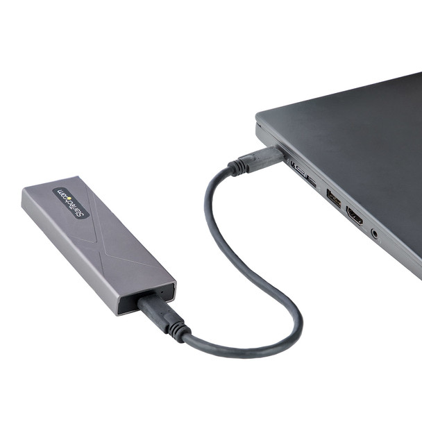 StarTech.com USB-C 10Gbps to M.2 NVMe or M.2 SATA SSD Enclosure - Tool-free External M.2 PCIe/SATA NGFF SSD Aluminum Case - USB Type-C&A Host Cables - Supports 2230/2242/2260/2280 M2-USB-C-NVME-SATA 065030894975