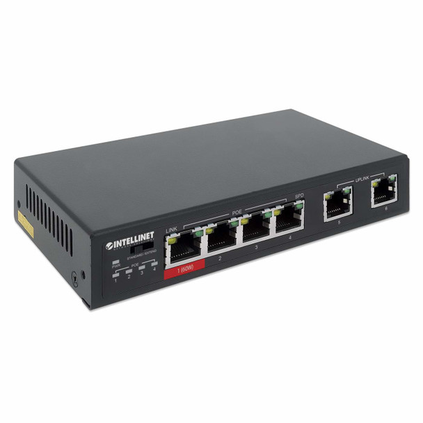 Intellinet 561686 network switch Fast Ethernet (10/100) Power over Ethernet (PoE) Black 561686 766623561686