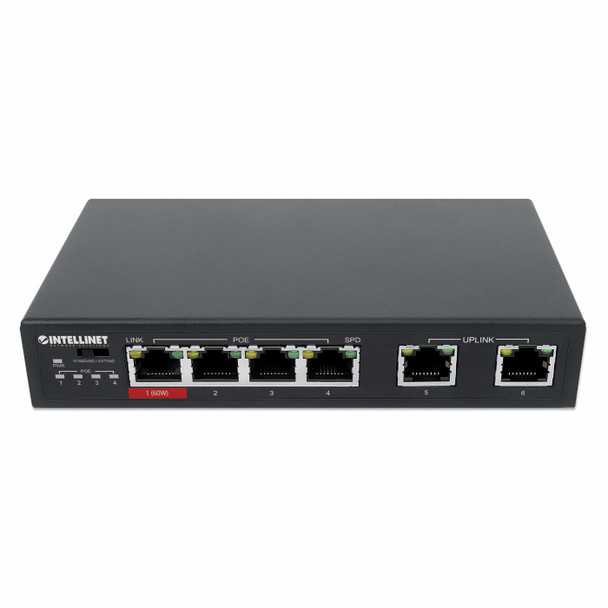 Intellinet 561686 network switch Fast Ethernet (10/100) Power over Ethernet (PoE) Black 561686 766623561686