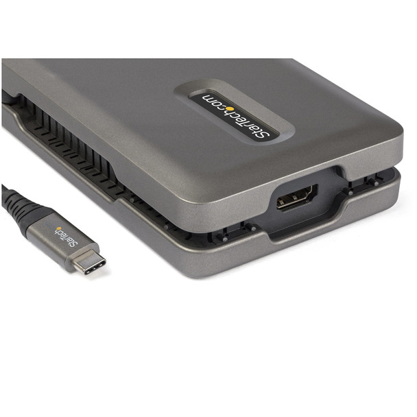 StarTech.com USB C Multiport Adapter - USB C to 4K 60Hz HDMI 2.0 - 2-Port 10Gbps USB Hub - 100W Power Delivery Pass-through - GbE - SD/MicroSD - USB Type-C Mini Dock - 10" Cable DKT31CSDHPD3 065030880749