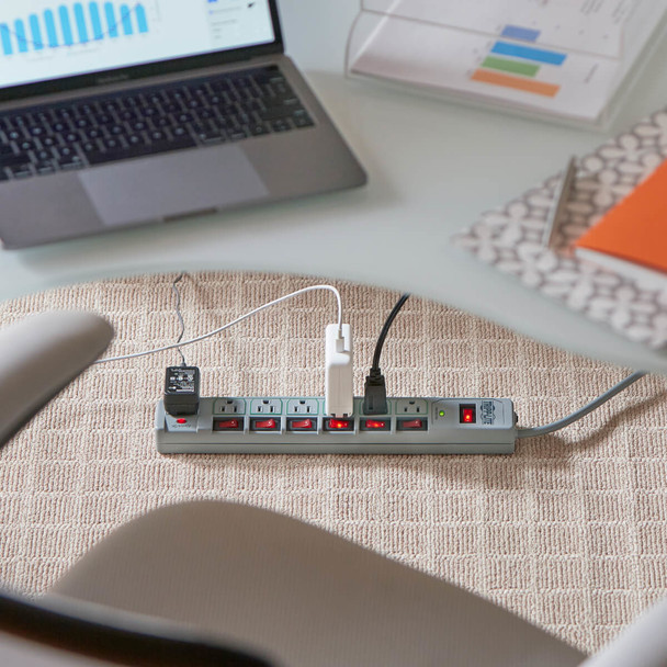 Tripp Lite TLP76MSG surge protector Grey 7 AC outlet(s) 120 V 1.83 m TLP76MSG 037332166074