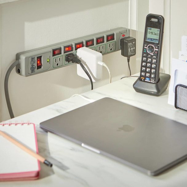 Tripp Lite TLP76MSG surge protector Grey 7 AC outlet(s) 120 V 1.83 m TLP76MSG 037332166074