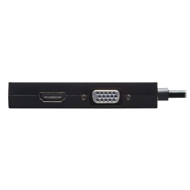 Tripp Lite P136-06N-HDV-4K DisplayPort to VGA/DVI/HDMI All-in-One Converter Adapter, DP ver 1.2, 4K 30 Hz HDMI P136-06N-HDV-4K 037332190840