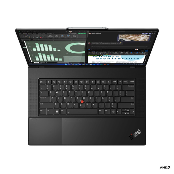 Lenovo ThinkPad Z16 6850H Notebook 40.6 cm (16") WUXGA AMD Ryzen 7 PRO 16 GB LPDDR5-SDRAM 512 GB SSD Wi-Fi 6E (802.11ax) Windows 11 Pro Grey, Black 21D4001VUS