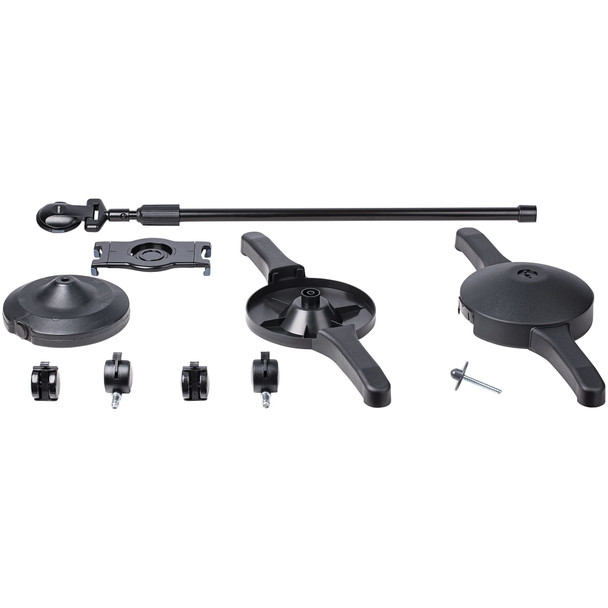 StarTech.com Mobile Tablet Stand with Lockable Wheels - Height Adjustable Cart - Universal Rolling Floor Stand for Tablets from 7 to 11 inch, Portable Tablet Stand w/ Detachable Tablet Holder STNDTBLTMOB 065030892148