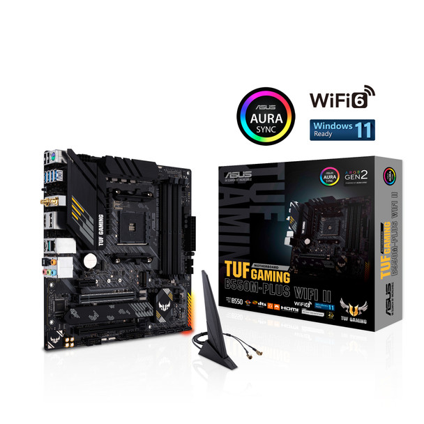 ASUS TUF GAMING B550M-PLUS WIFI II AMD B550 Socket AM4 micro ATX TUF GAMING B550M-PLUS WIFI II 195553305716