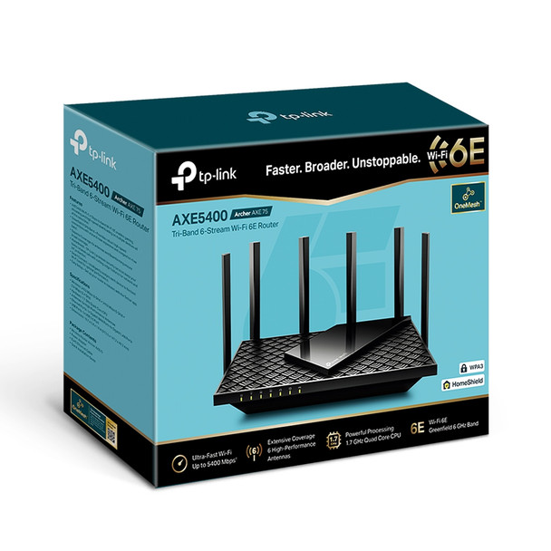 TP-Link AXE5400 Tri-Band Gigabit Wi-Fi 6E Router ARCHER AXE75 840030706370