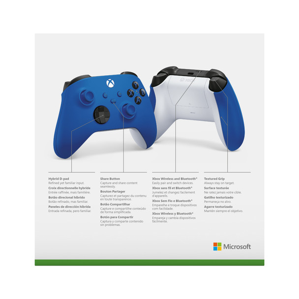 Microsoft QAU-00001 Gaming Controller Blue Bluetooth/USB Gamepad Analogue / Digital Xbox One, Xbox One S, Xbox One X QAU-00001 889842613872