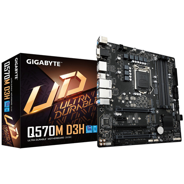 Gigabyte Q570M D3H (rev. 1.0) Intel Q570 Express LGA 1200 micro ATX Q570M D3H 889523028186