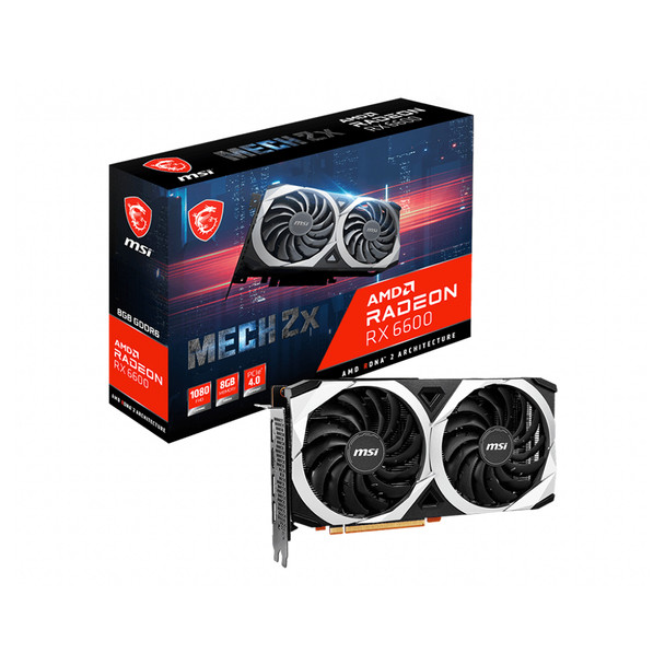 MSI Radeon RX 6600 MECH 2X 8G AMD 8 GB GDDR6 R6600M2X8 824142269091