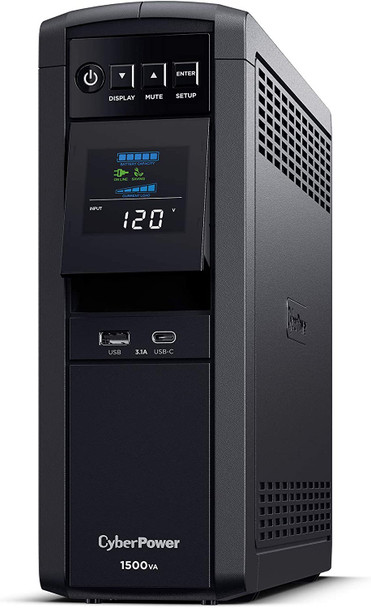 CyberPower Mini Tower UPS PFC Sinewave 1500VA 1000W With LCD Display CP1500PFCLCD 649532609642