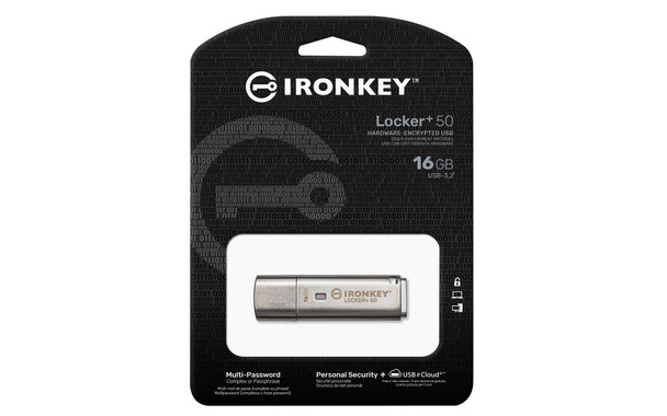 Kingston Technology IKLP50/16GB 740617329308 16gb iklp50 aes usb, w/256bit encryption iklp50/16gb 740617329308