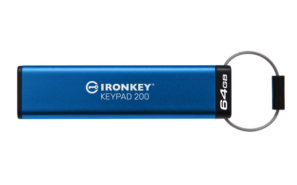 Kingston Technology IKKP200/64GB 740617330076 64gb ironkey keypad 200, fips 140-3 lvl 3 (pending) aes-256 encrypted ikkp200/64gb 740617330076