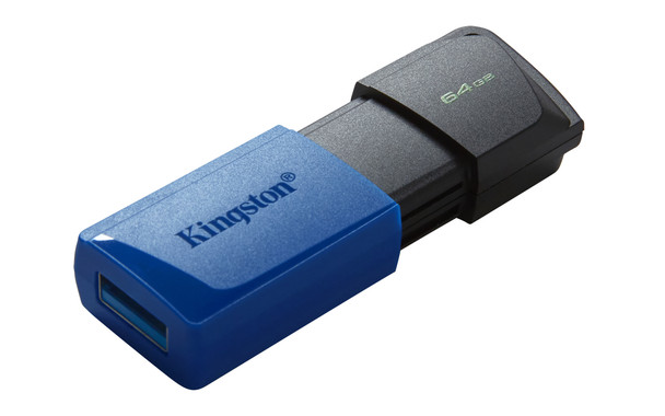 Kingston Technology DTXM/64GB-2P 740617326352 64gb usb3.2 gen 1 datatraveler exodia m (black + blue) - 2 pieces dtxm/64gb-2p 740617326352