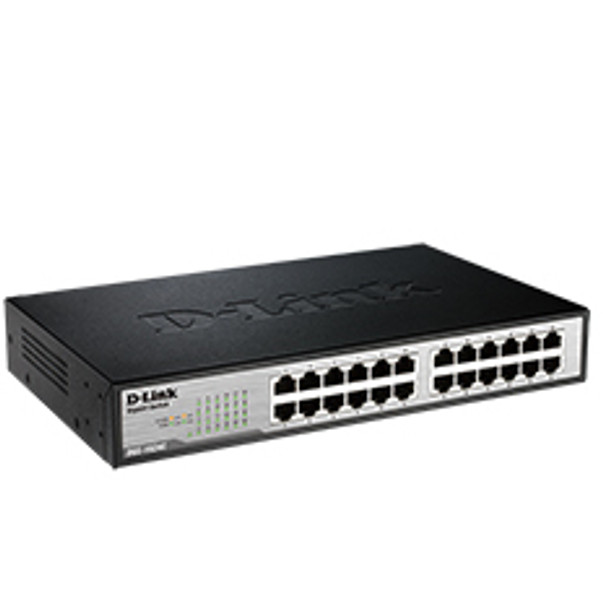 D-Link DGS-1024C network switch Unmanaged Gigabit Ethernet (10/100/1000) Black, Metallic 43751