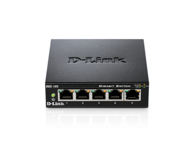 D-Link DGS-105 network switch Unmanaged Black 43755