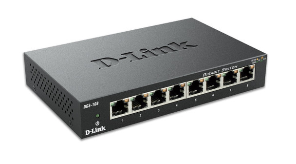 D-Link DGS-108 network switch Unmanaged Black 43757