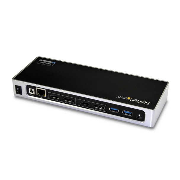 StarTech.com Dock USB-C e USB-A - Dock doppio monitor DisplayPort + HDMI 4K 60Hz - Docking station ibrida USB 3.0 per laptop USB-C o USB-A - 6x USB Type-A, GbE - USB 3.1 Gen 1 - Mac/Window 43862