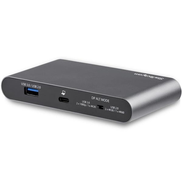 StarTech.com USB C Dock - 4K Dual Monitor DisplayPort - Mini Laptop Docking Station - 100W Power Delivery Passthrough - GbE, 2-Port USB-A Hub - USB Type-C Multiport Adapter - 3.3' Cable 43864