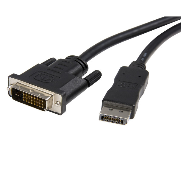 StarTech.com 6ft (1.8m) DisplayPort to DVI Cable - DisplayPort to DVI Adapter Cable 1080p Video - DisplayPort to DVI-D Cable Single Link - DP to DVI Monitor Cable - DP 1.2 to DVI Converter 43951
