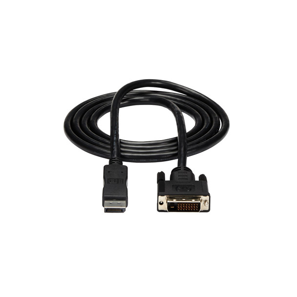 StarTech.com 6ft (1.8m) DisplayPort to DVI Cable - DisplayPort to DVI Adapter Cable 1080p Video - DisplayPort to DVI-D Cable Single Link - DP to DVI Monitor Cable - DP 1.2 to DVI Converter 43951