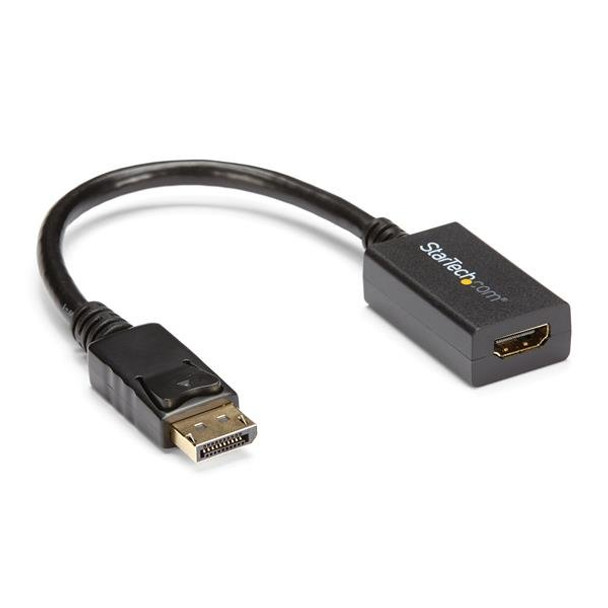 StarTech.com DisplayPort to HDMI Adapter - DP 1.2 to HDMI Video Converter 1080p - DP to HDMI Monitor/TV/Display Cable Adapter Dongle - Passive DP to HDMI Adapter - Latching DP Connector 43962