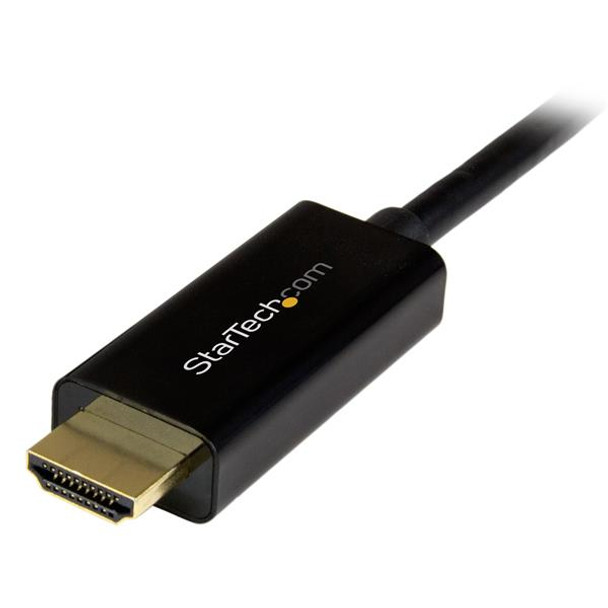 StarTech.com 10ft (3m) DisplayPort to HDMI Cable - 4K 30Hz - DisplayPort to HDMI Adapter Cable - DP 1.2 to HDMI Monitor Cable Converter - Latching DP Connector - Passive DP to HDMI Cord 43972