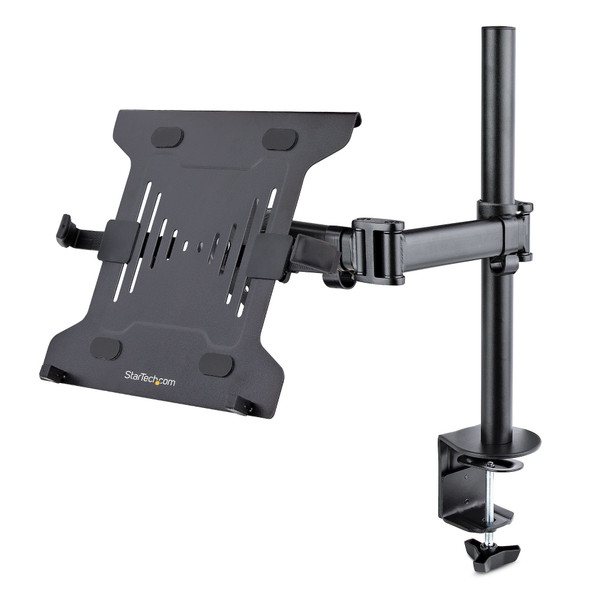 StarTech.com Laptop Desk Mount - Monitor and Laptop Mount - Displays up to 34in (8kg/17.6lb) & Laptops (4.5kg/9.9lb) - Articulating VESA Laptop Tray Arm - Clamp / Grommet Mount A-LAPTOP-DESK-MOUNT 065030894968