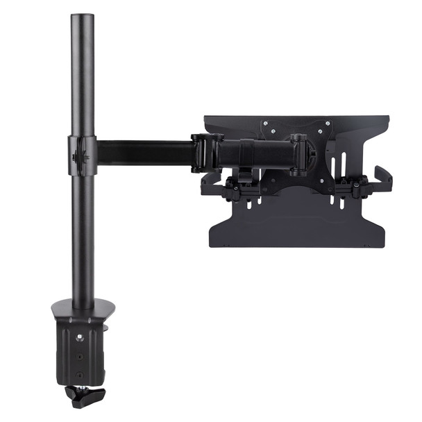 StarTech.com Laptop Desk Mount - Monitor and Laptop Mount - Displays up to 34in (8kg/17.6lb) & Laptops (4.5kg/9.9lb) - Articulating VESA Laptop Tray Arm - Clamp / Grommet Mount A-LAPTOP-DESK-MOUNT 065030894968