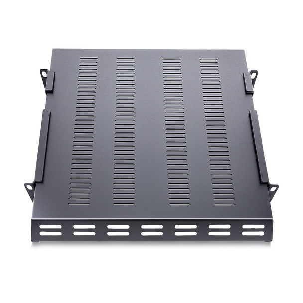 StarTech.com 1U 4-Post Adjustable Vented Server Rack Mount Shelf - 330lbs(150 kg) - 19.5 to 38in Adjustable Mounting Depth Universal Tray for 19" AV/ Network Equipment Rack - 27.5in Deep ADJSHELFHDV2 065030897785
