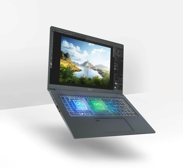 MSI Prestige 15 i7-1260P Notebook 39.6 cm (15.6") Full HD Intel Core i7 16 GB LPDDR4x-SDRAM 512 GB SSD NVIDIA GeForce RTX 3050 Ti Wi-Fi 6E (802.11ax) Windows 11 Pro Grey PRESTIGE 15 A12UD-005 824142279328