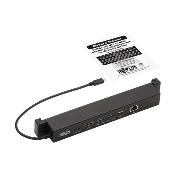 Tripp Lite U442-DOCK14-MS USB-C Dock for Microsoft Surface - 4K HDMI, USB 3.2 Gen 2, USB-A Hub, GbE, 100W PD Charging, Black U442-DOCK14-MS 037332272645