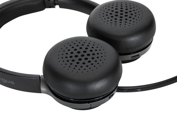 Targus AEH104TT headphones/headset Wired & Wireless Head-band Calls/Music USB Type-C Bluetooth Black AEH104TT 092636360740
