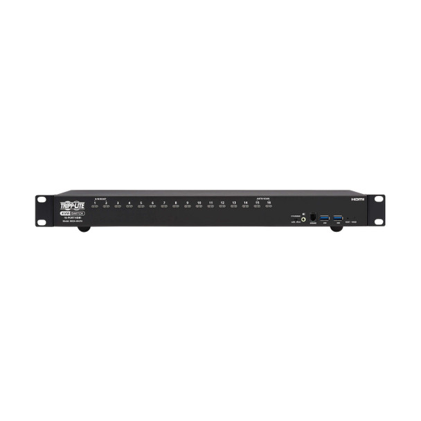 Tripp Lite B024-H4U16 16-Port 4K HDMI/USB KVM Switch - 4K 60 Hz Video/Audio, USB Peripheral Sharing, 1U Rack-Mount B024-H4U16 037332269249