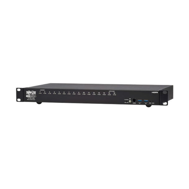 Tripp Lite B024-H4U16 16-Port 4K HDMI/USB KVM Switch - 4K 60 Hz Video/Audio, USB Peripheral Sharing, 1U Rack-Mount B024-H4U16 037332269249