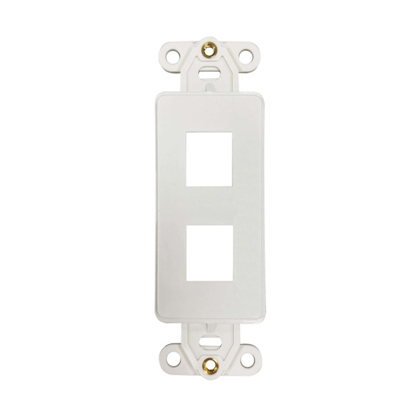 Tripp Lite N042DAB-002V-IV Safe-IT 2-Port Antibacterial Wall-Mount Insert, Decora Style, Vertical, Ivory, TAA N042DAB-002V-IV 037332269034