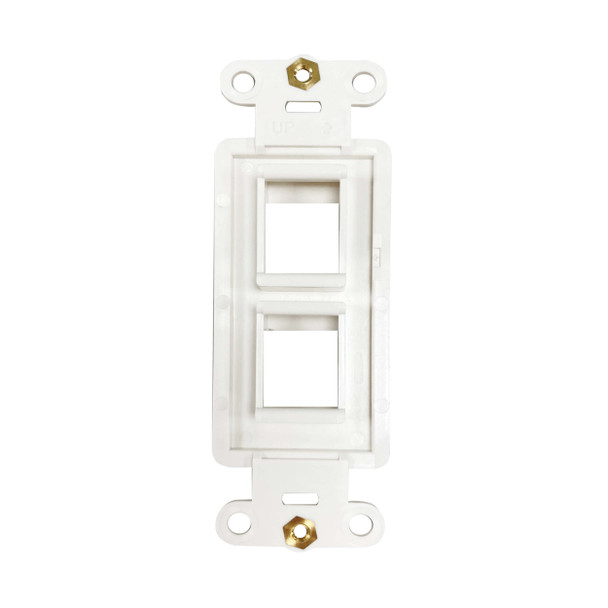 Tripp Lite N042DAB-002V-IV Safe-IT 2-Port Antibacterial Wall-Mount Insert, Decora Style, Vertical, Ivory, TAA N042DAB-002V-IV 037332269034