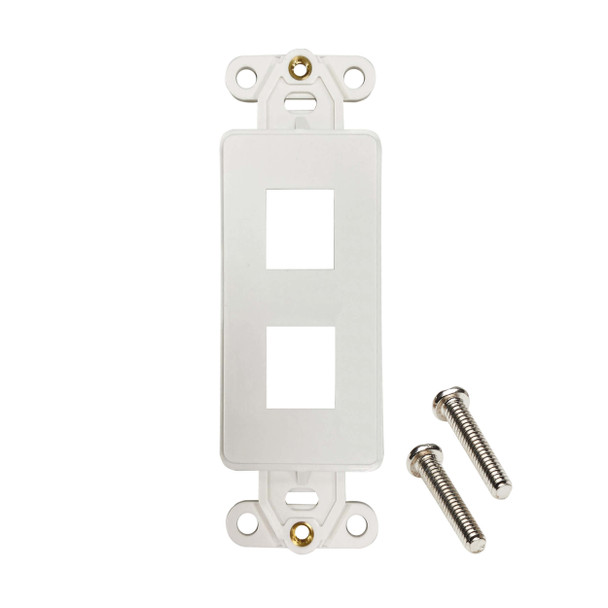 Tripp Lite N042DAB-002V-IV Safe-IT 2-Port Antibacterial Wall-Mount Insert, Decora Style, Vertical, Ivory, TAA N042DAB-002V-IV 037332269034
