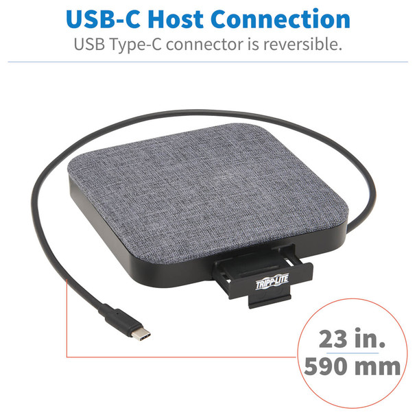 Tripp Lite U442-DOCK17-GY USB-C Dock with Optional Internal Hard Drive, 4K HDMI, USB 3.2 (5G), USB-A/USB-C Hub, SATA III, 100W PD Charging, Gray U442-DOCK17-GY 037332262288
